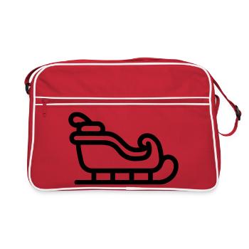 Santa's sleigh - Retro Bag - red/white - Front