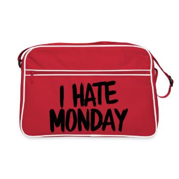 I Hate Monday Divertente Funny - Retro Bag - red/white - Front