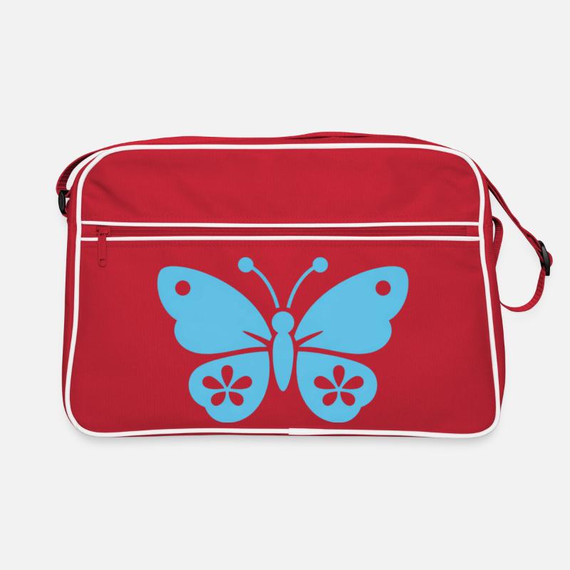 Bleu papillon Sac Retro