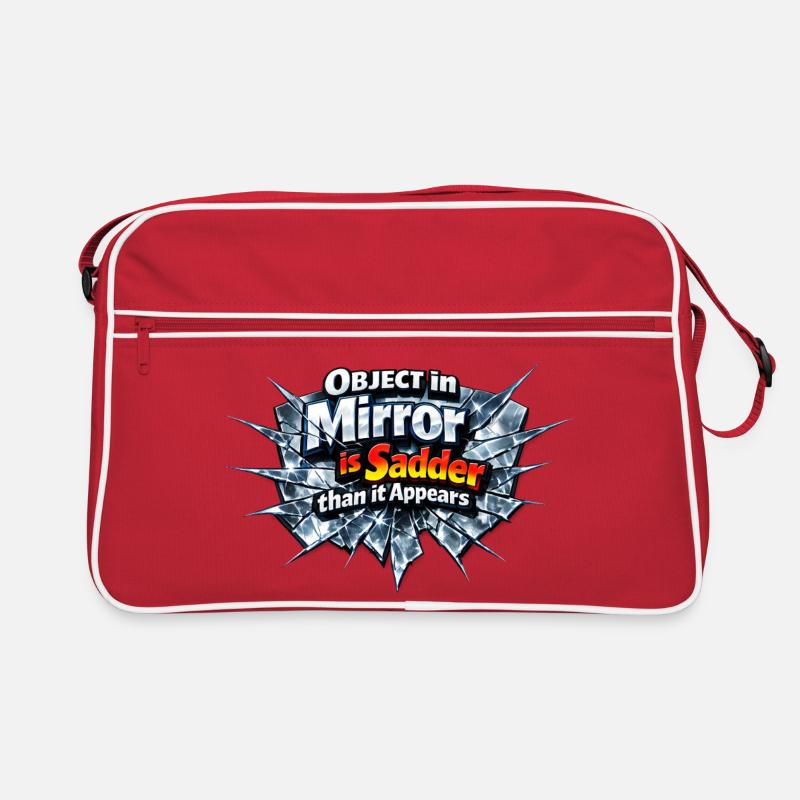 A broken mirror is the sad truth Retro Bag