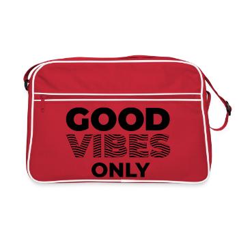 GOOD_VIBES_ONLY_Black - Sac Retro - rouge/blanc - Devant