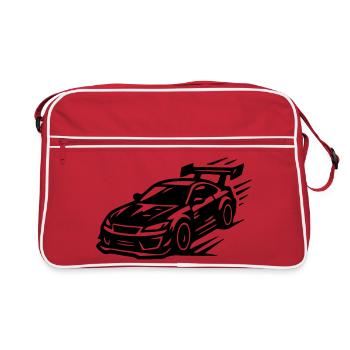 Voiture Sport Voiture Symbole Turbo - Sac Retro - rouge/blanc - Devant
