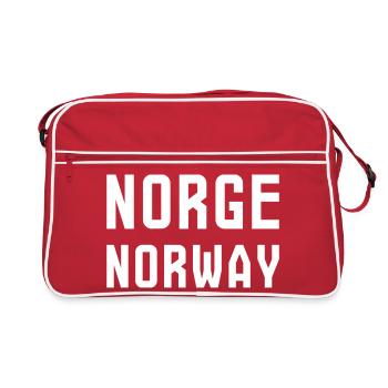 Norwegen - Norwegen - Retro Tasche - Rot/Weiß - Vorne