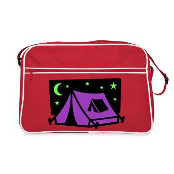 Logo de la soirée sous chapiteau du festival - Sac Retro - rouge/blanc - Devant