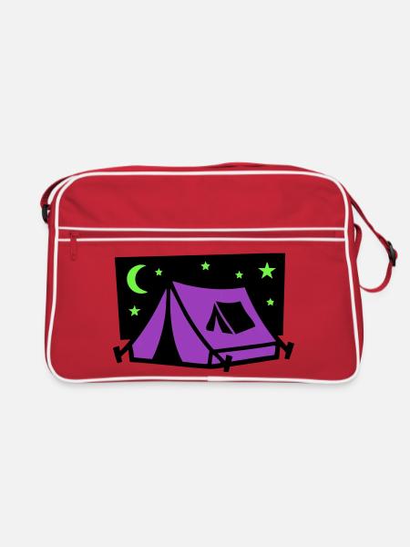 Festival Tent Night Logo - Retro Bag - red/white - Front