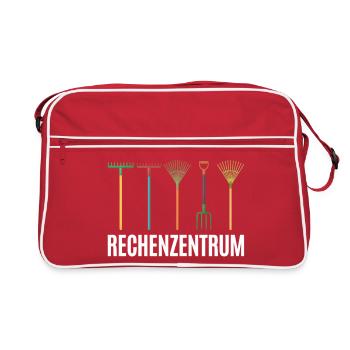 Rechenzentrum Gärtner Garten Gartenarbeit - Retro Tasche - Rot/Weiß - Vorne