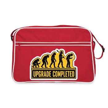 Human Evolution Smartphone Upgrade Humor - Retro Bag - red/white - Front