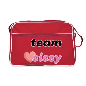 Team, Liebling, Liebling - Retro Tasche - Rot/Weiß - Vorne
