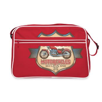 Custom Motorcycles - Retro Bag - red/white - Front