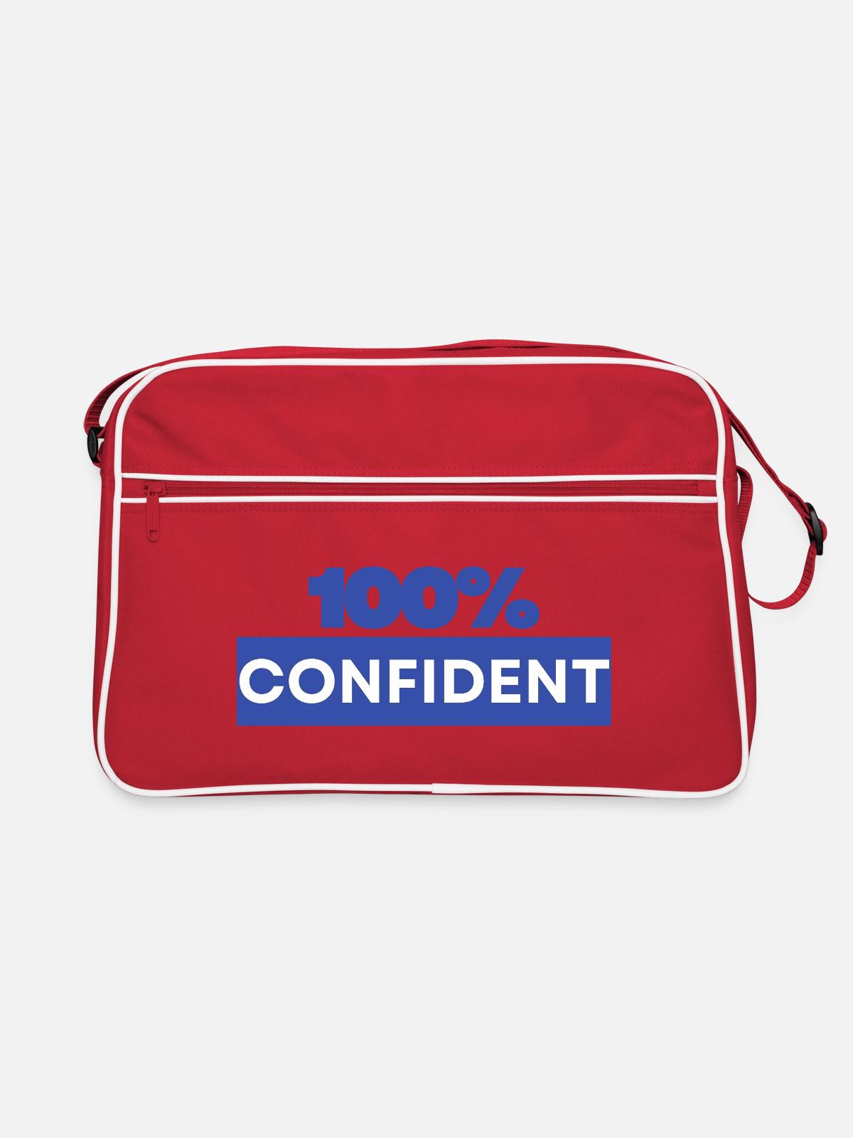 100% confident - Retro Bag - red/white - Front
