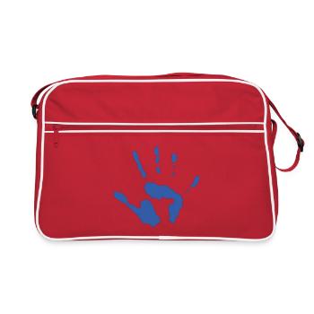 Empreinte de main - Sac Retro - rouge/blanc - Devant