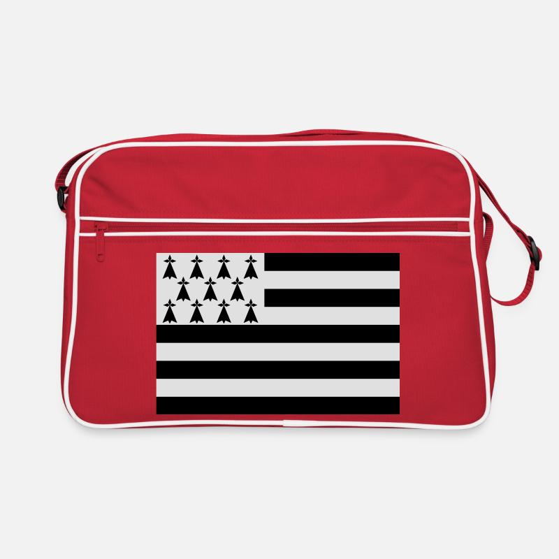 Bretagne ! - Retro Tasche - Rot/Weiß