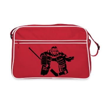 hockey goal keeper - Retro Bag - red/white - Front