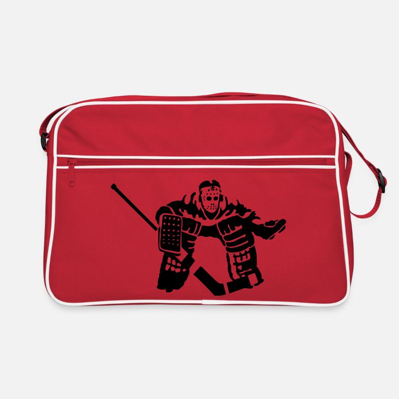 Eishockey goalkeeper - Retro Tasche - Rot/Weiß