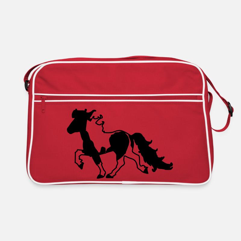Islandpferd Schecke verspielt  Retro Tasche