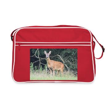 Deer forest - Retro Bag - red/white - Front