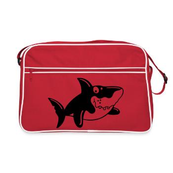 Requin comique - Sac Retro - rouge/blanc - Devant