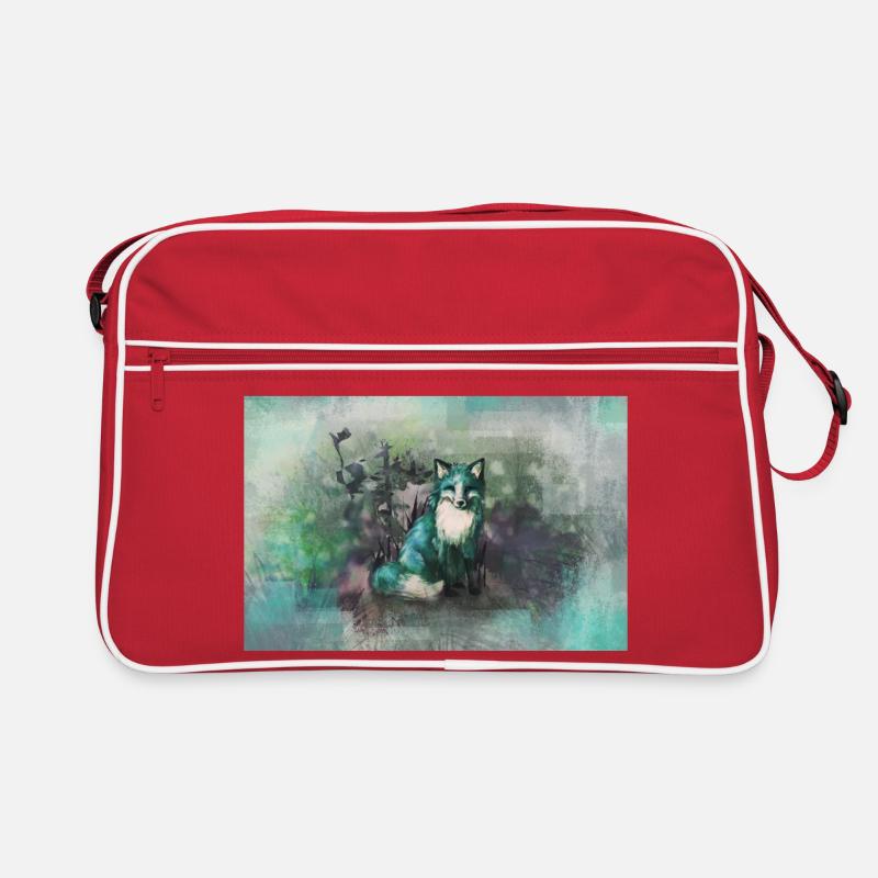 blue Herbstfuchs - Retro Tasche - Rot/Weiß