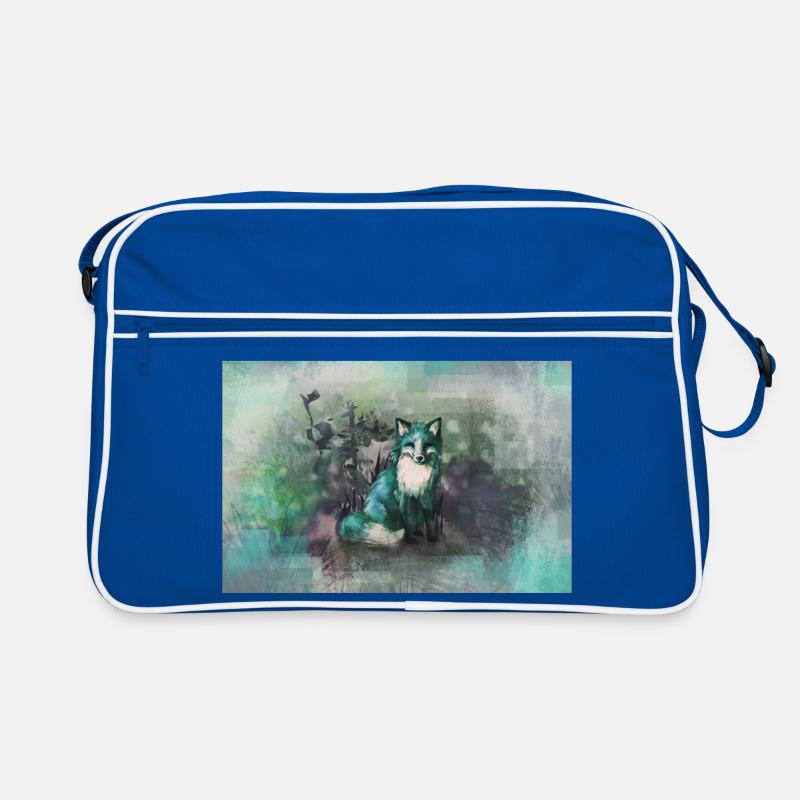 blue Herbstfuchs Retro Tasche