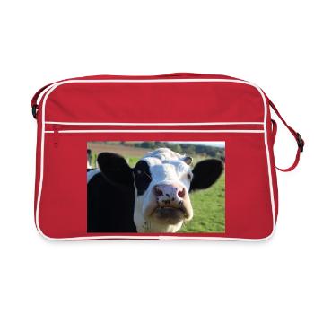 Cow Poster - Retro Bag - red/white - Front