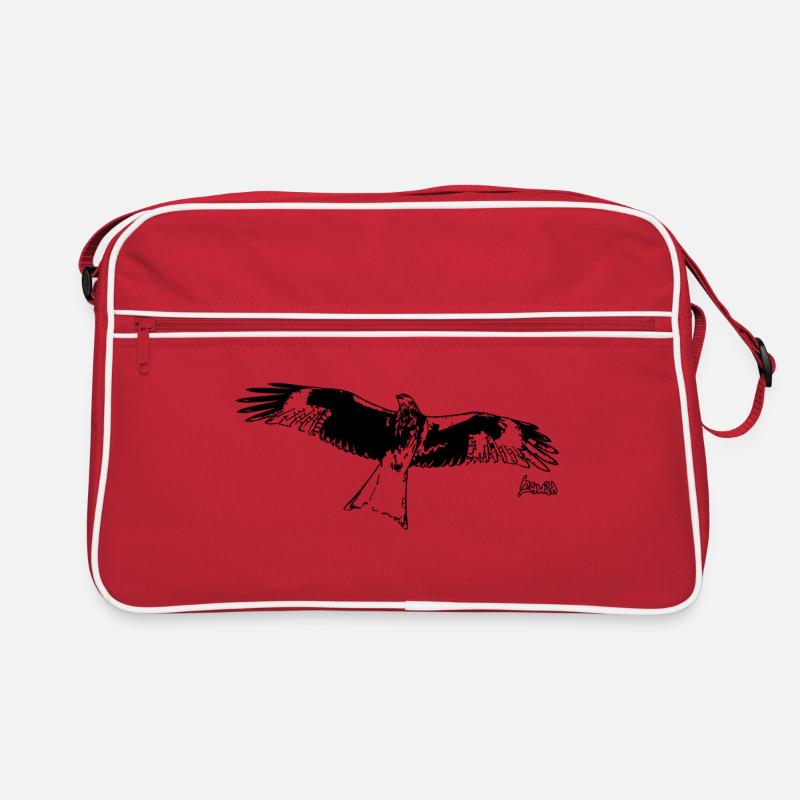 HGWild - Rotmilan - Retro Tasche - Rot/Weiß