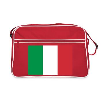 Autocollant drapeau de l'Italie drapeau Italie Fahne Flagge - Sac Retro - rouge/blanc - Devant