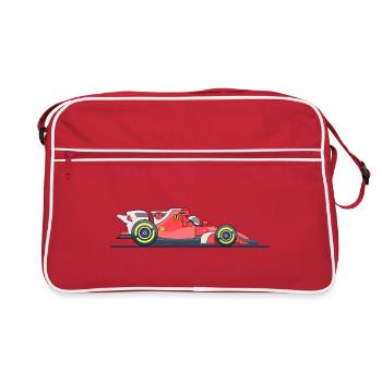 Course de voitures de course - Sac Retro - rouge/blanc - Devant