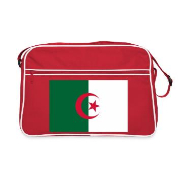 autocollant drapeau de l’Algérie Aufkleber Algérie autocollant - Sac Retro - rouge/blanc - Devant