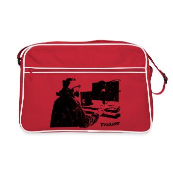 Production Illustration en studio musical - Sac Retro - rouge/blanc - Devant