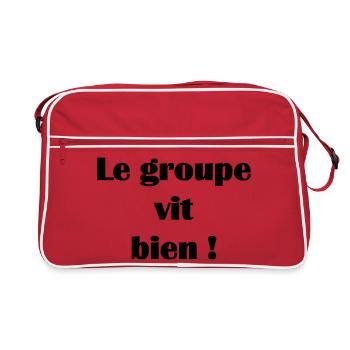 Le groupe vit bien ! - Sac Retro - rouge/blanc - Devant