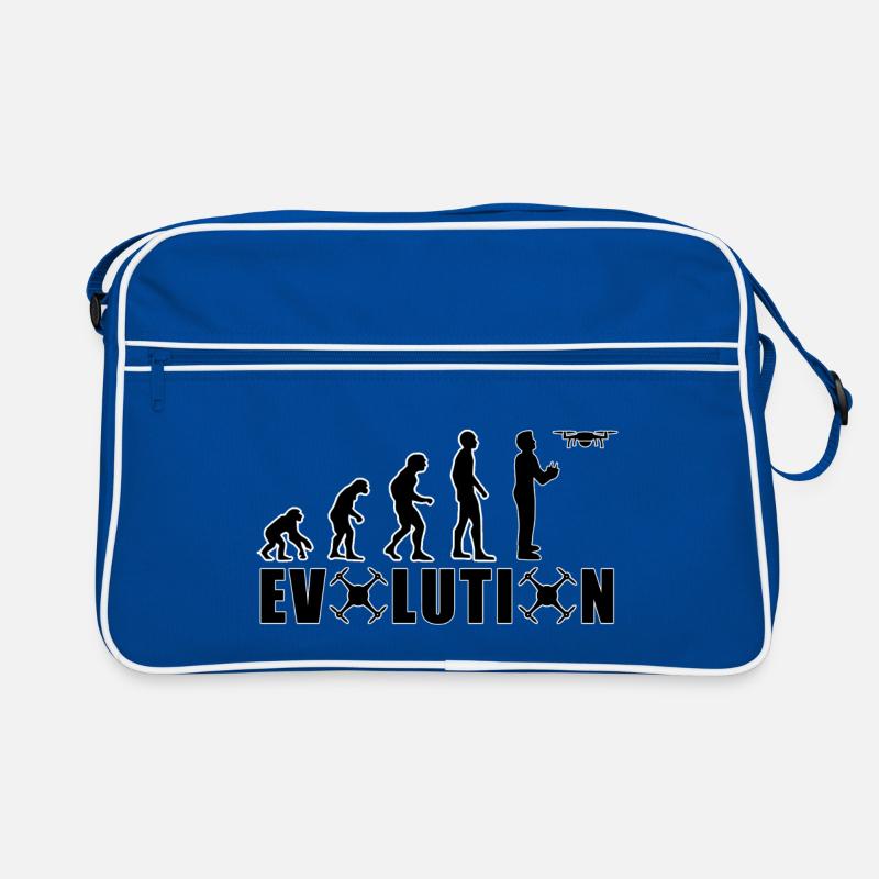 EVOLUTION DROHNE Geschenk Bodenpilot Fliegen Retro Tasche
