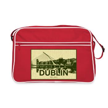 Impression vintage de Dublin Skyline - Sac Retro - rouge/blanc - Devant