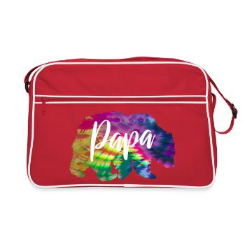 Bear Papa Batik Tie Dye - Sac Retro - rouge/blanc - Devant