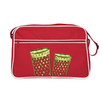 Nervuré pour le vin de pomme Ebbelwoi Äppler - Sac Retro - rouge/blanc - Devant
