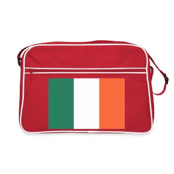 Zeigen Sie Farbe – Irland - Retro Tasche - Rot/Weiß - Vorne