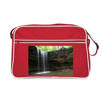 WASSERFALL HÖRSCHBACH BEI MURRHARDT - Retro Tasche - Rot/Weiß - Vorne