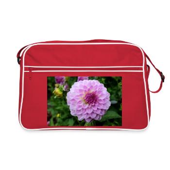 Dahlia rose rose fleur, fleur - Sac Retro - rouge/blanc - Devant