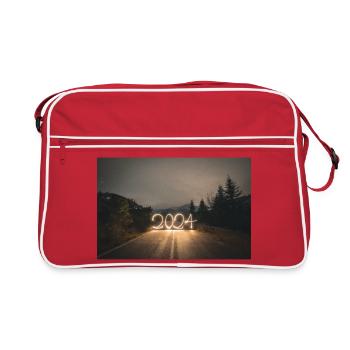 Year 2024 lightpaint - Retro Bag - red/white - Front