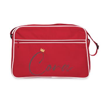 Princess Cora Crown Shirt – Name with letter C - Retro Bag - red/white - Front