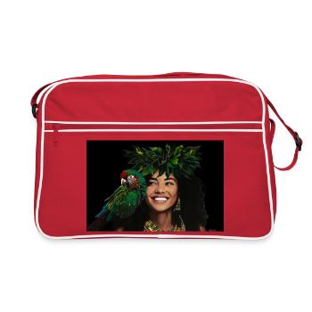 Amazone - Sac Retro - rouge/blanc - Devant