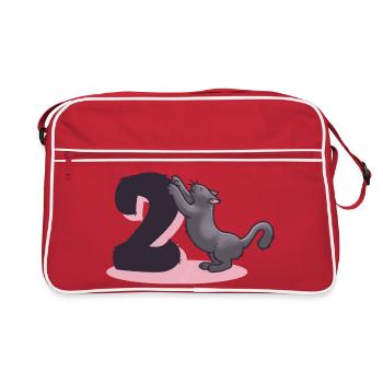 Chat numéro 2 - Sac Retro - rouge/blanc - Devant