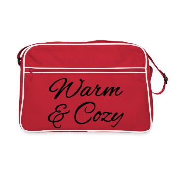 Warm & Cozy – Lettrage câlin d’automne et d’hiver - Sac Retro - rouge/blanc - Devant