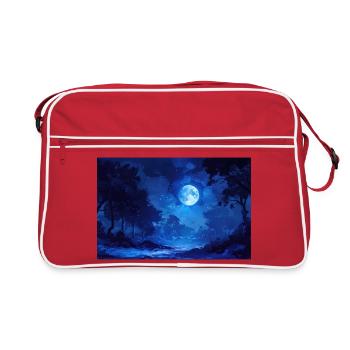 Poster Illustration Paysage de nuit - Sac Retro - rouge/blanc - Devant