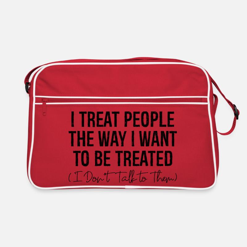 Je traite les gens comme je veux être traité Sac Retro