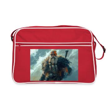 Poster Illustration Viking - Sac Retro - rouge/blanc - Devant
