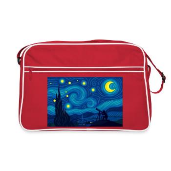 La Nuit (scrutée) - Sac Retro - rouge/blanc - Devant