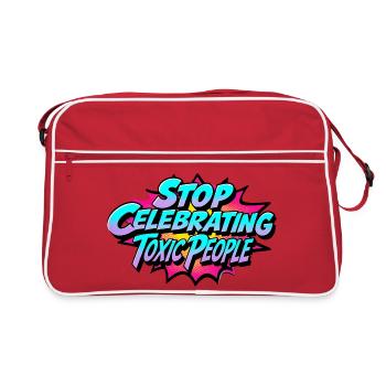 Stop Celebrating Toxic People - Retro Bag - red/white - Front