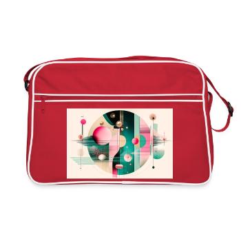 Composition Abstraite Envolée Chromatique - Sac Retro - rouge/blanc - Devant