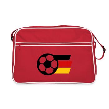 Géométrie abstraite des couleurs en rouge et jaune - Sac Retro - rouge/blanc - Devant