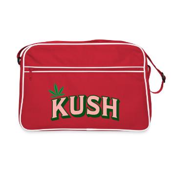 KUSH Rétro Feuille - Sac Retro - rouge/blanc - Devant